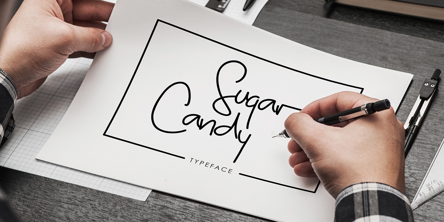Beispiel einer Sugar Candy-Schriftart